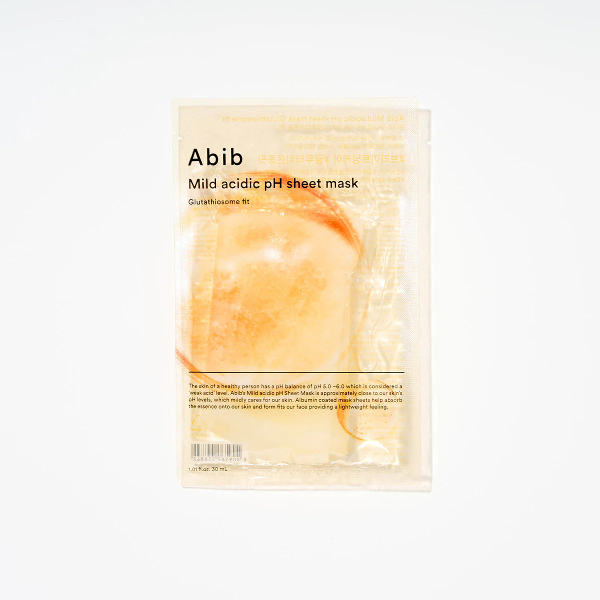 Abib Mild acidic pH sheet mask Glutathiosome fit 30ml X 10ea
