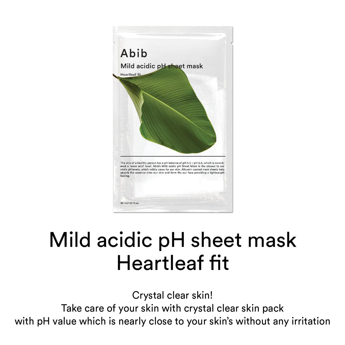 Abib Mild Acidic pH Sheet Mask Heartleaf Fit X 10pcs