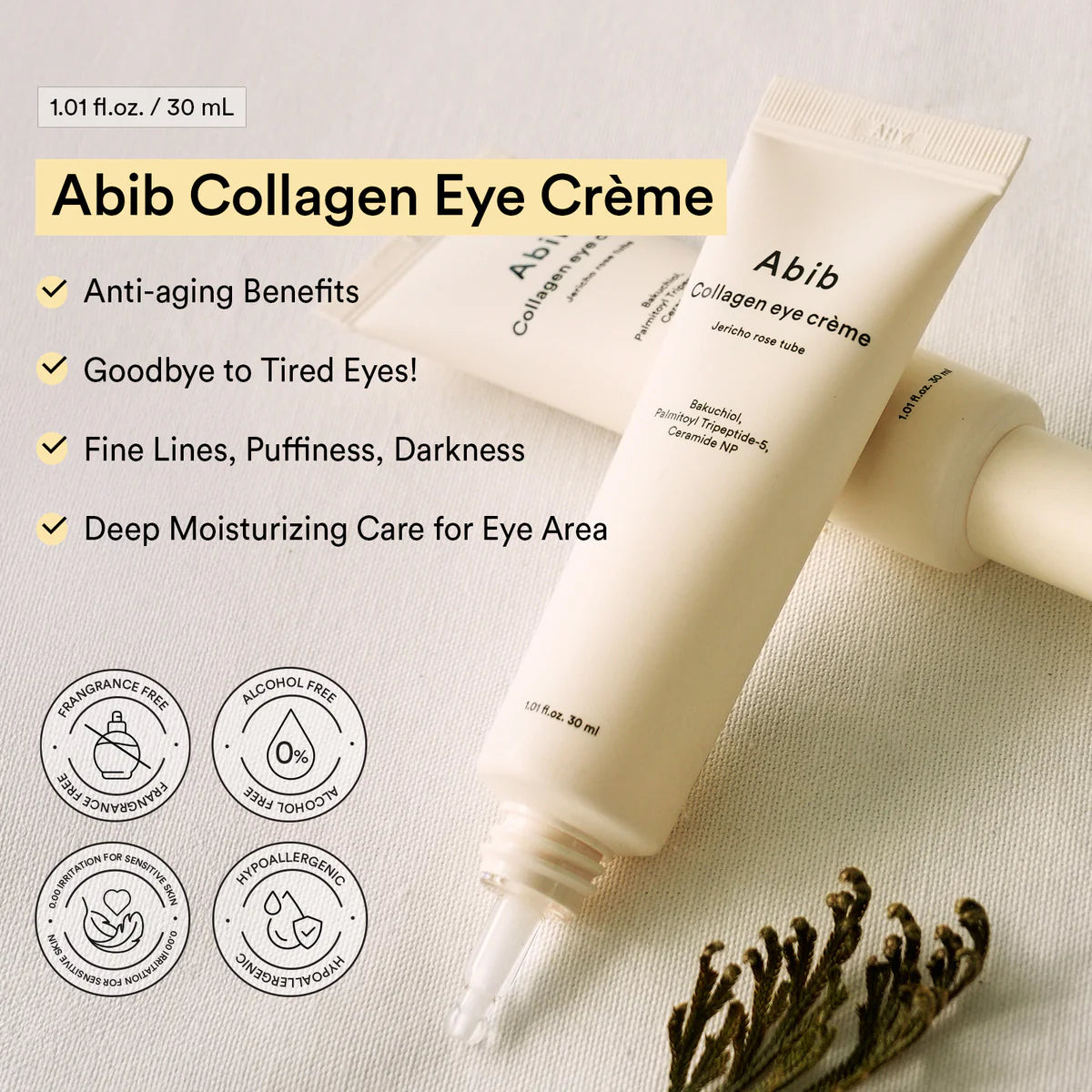 Abib Jericho Rose Collagen Eye Crème Tube 30ml